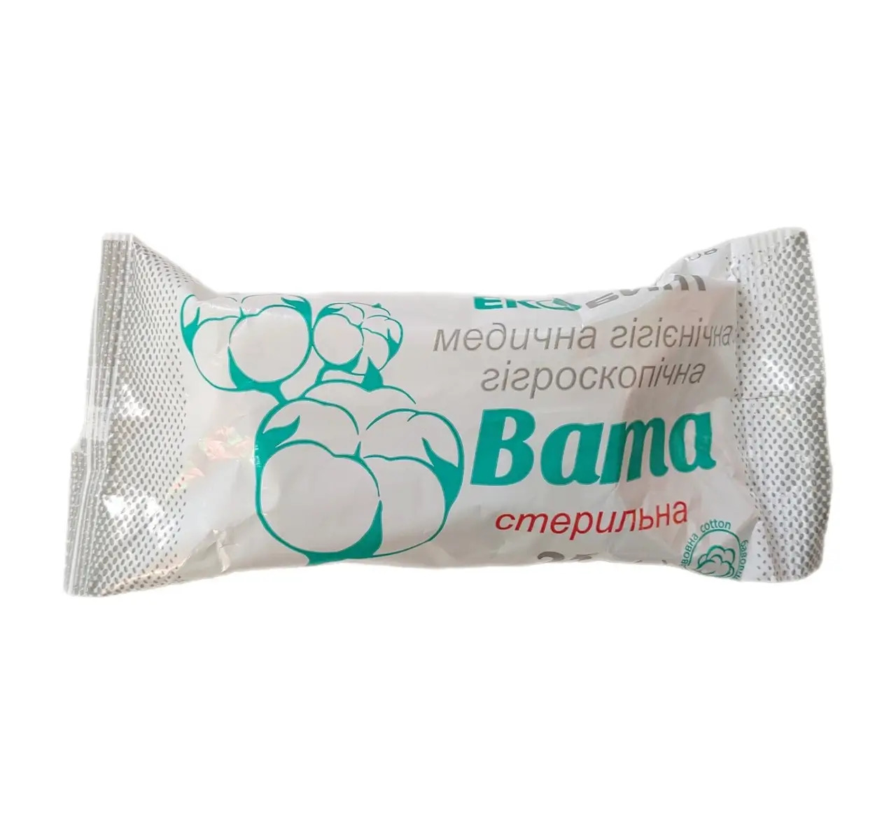 Вата медична гігроскопічна гігієнічна стерильна ролик 50 g (г) ТМ Екобинт